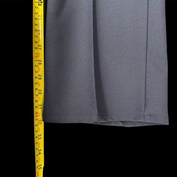 Vintage Levis Mens Polyester Pants Gray Retro Western 1960s Hemmed 36 x 32 READ - Picture 6 of 10